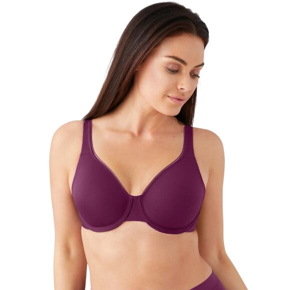 Wacoal High Standards Underwire Support Bra Burgundy, 855352 NWT, size 34D - Picture 1 of 7